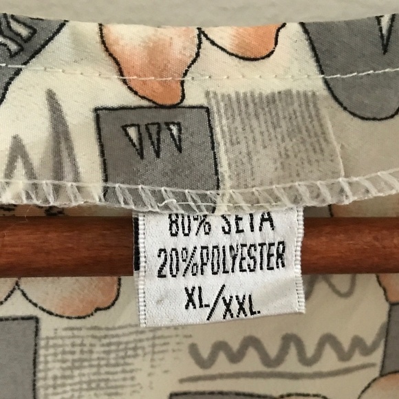 Vintage 80s Midi dress Floral print Mosaïc Grandma Grannycore XXL - Picture 13 of 13